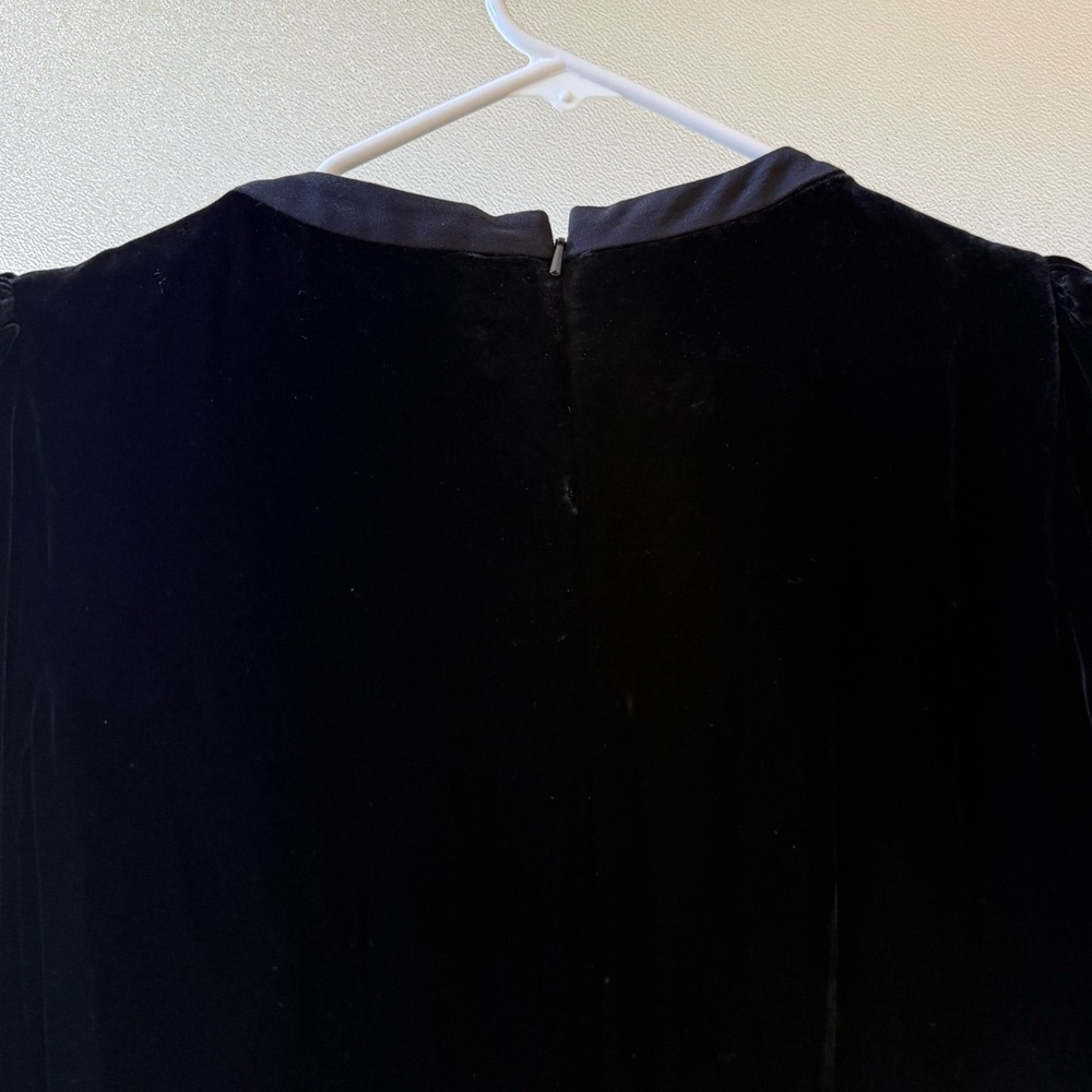 SALONI Camille Velvet Bow Embellished Jumpsuit in Black Sz 2 US - Picture 7 of 8